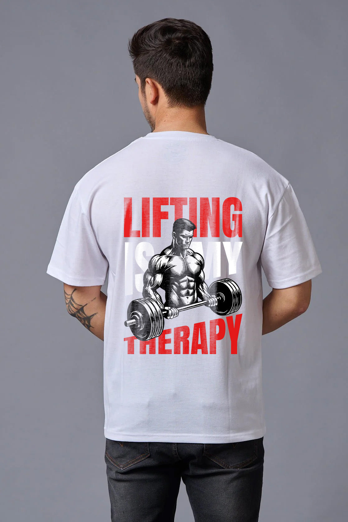 Hustlin Fitness "Lifting Is My Therapy" Graphic Tee
