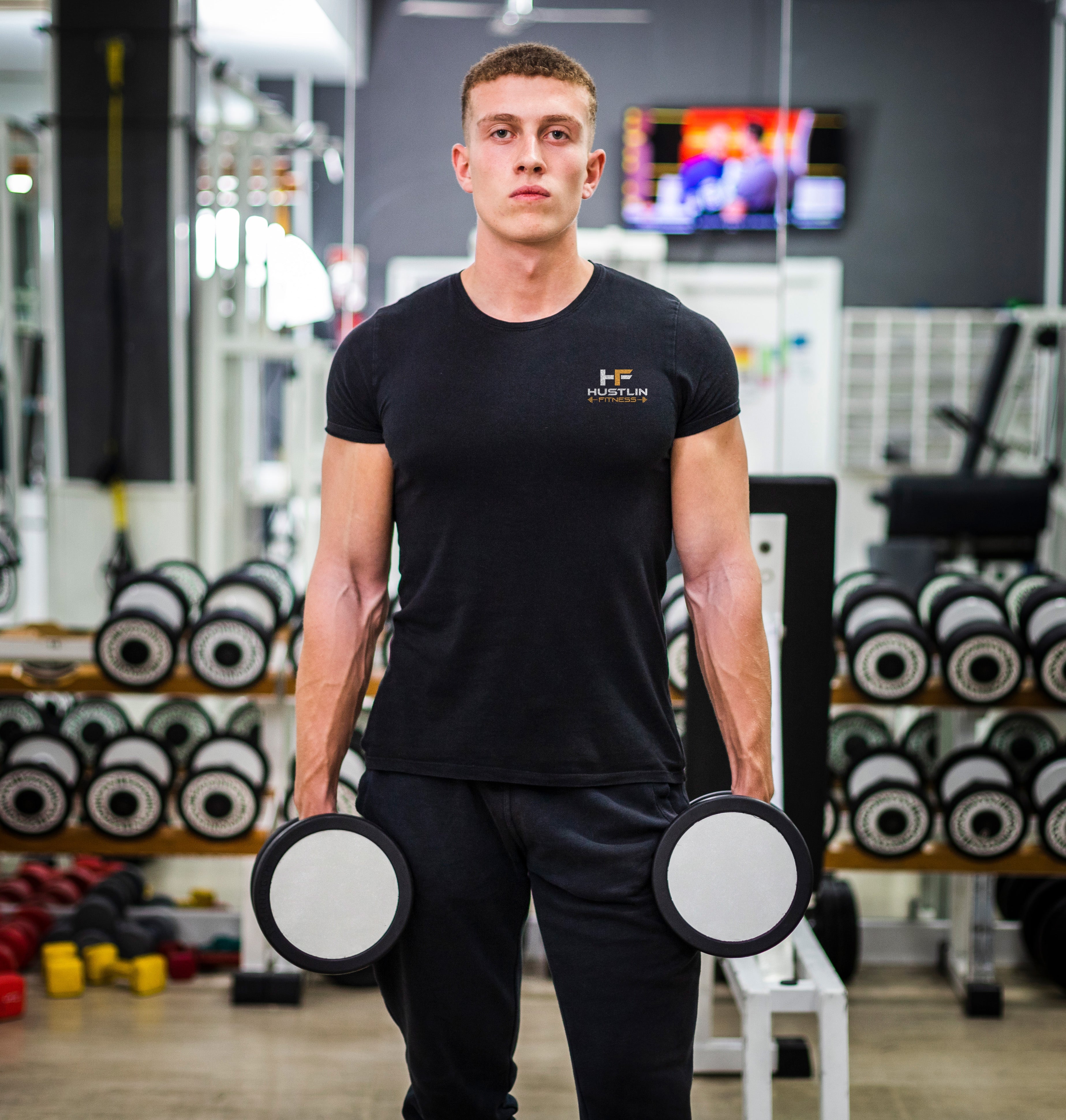 Fitness-T-shirt Hustlin Ftiness