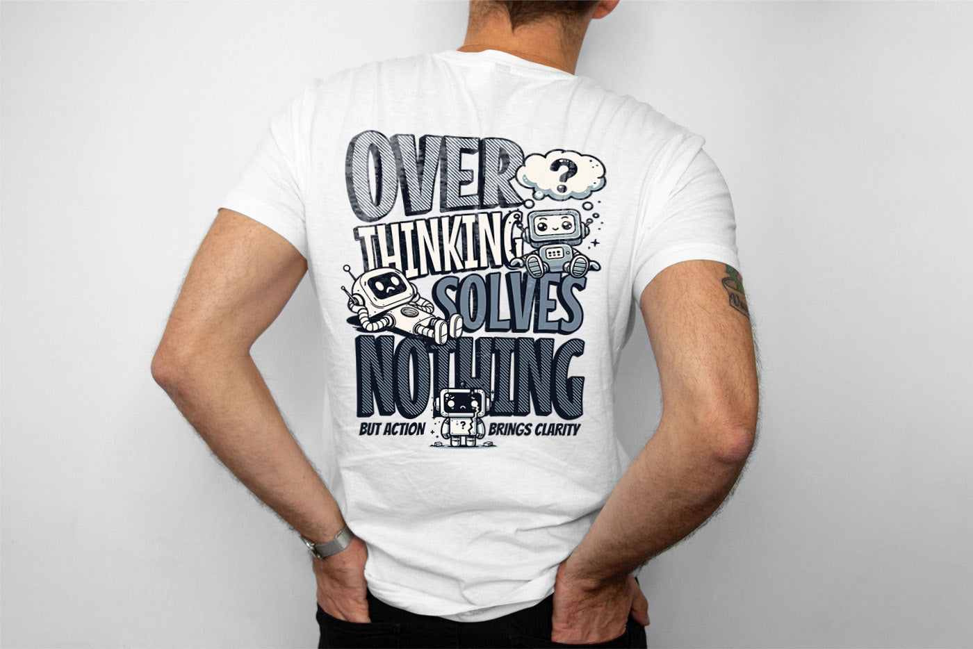 Hustlin Fitness "Action Brings Clarity" Graphic T-Shirt