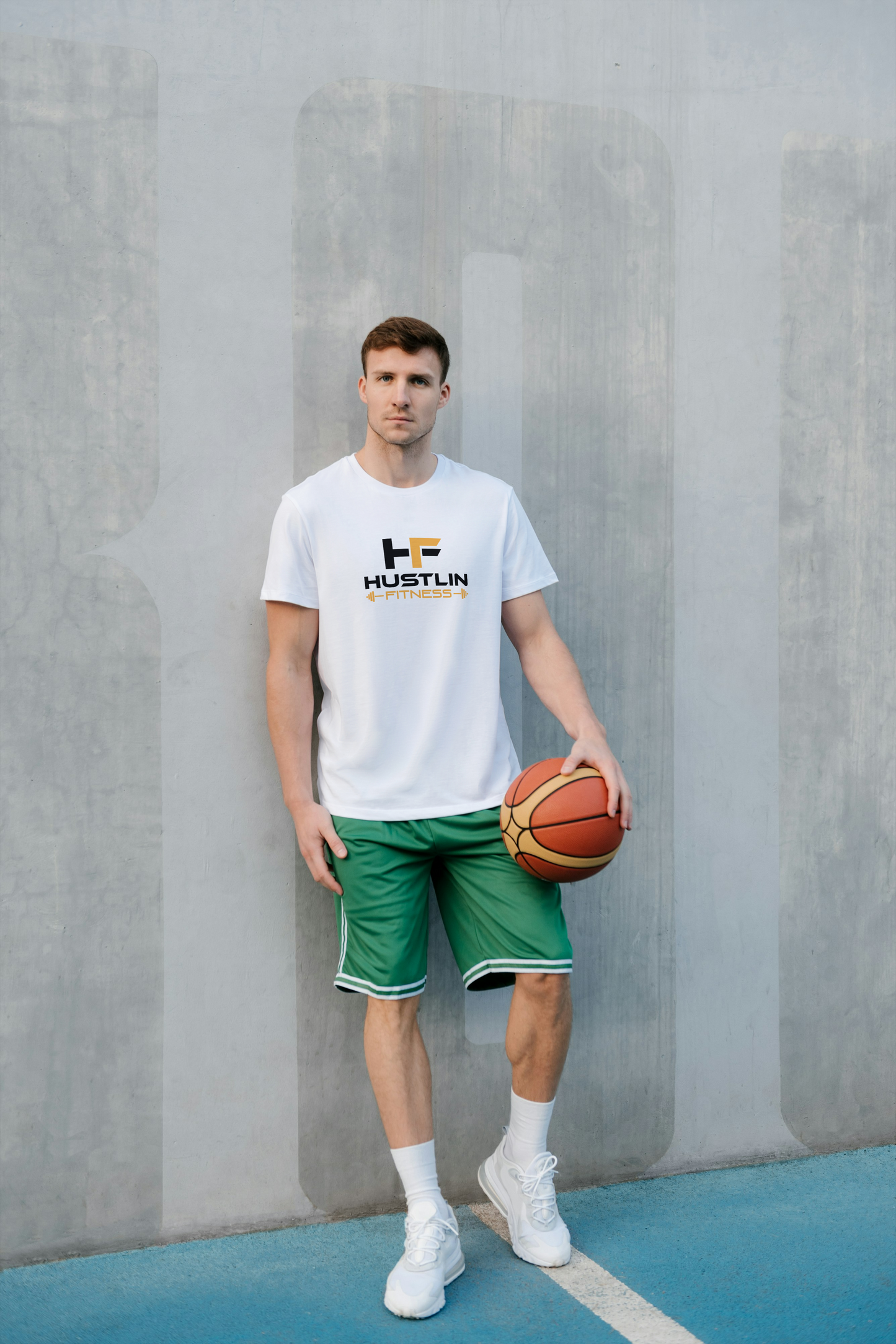 Hustlin Fitness Core Logo T-Shirt | Men's Royal Blue Gym Tee