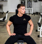 Hustlin Fitness Core Logo T-Shirt | Black Men's Gym & Training Tee