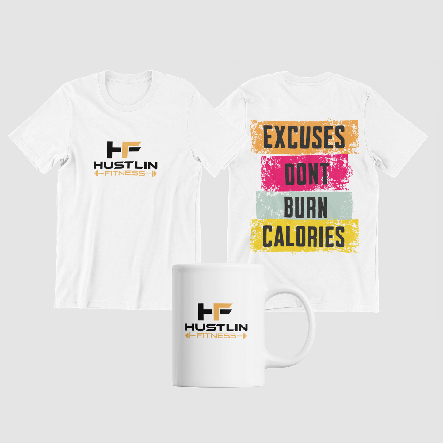 Hustlin T-shirt of two set Hustlin Ftiness