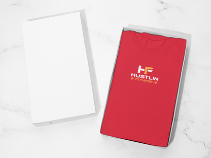 Hustlin Fitness couple T-Shirt | Red  Gym & Training